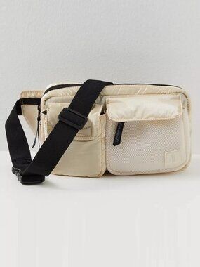 Free People Courtside Cargo Sling Bag in Marshmallow